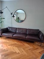 Design leren 4 sits bank Strak, Ophalen, 250 tot 300 cm, Zo goed als nieuw, Rechte bank