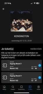 Kensington 3 december concert topplaatsen, Tickets en Kaartjes, Concerten | Dance, Twee personen, December