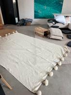 The Souls wollen deken plaid pompons wol wit creme beige, Huis en Inrichting, Ophalen of Verzenden, Nieuw