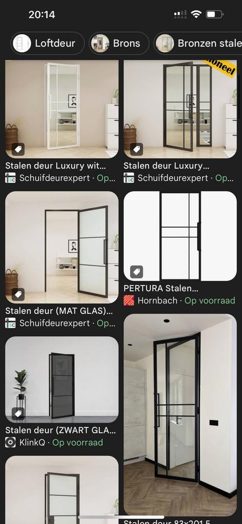 Stalen deur 83cm breed gezocht, Doe-het-zelf en Verbouw, Deuren en Horren, Gebruikt, Binnendeur, 200 tot 215 cm, 80 tot 100 cm