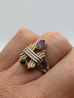 Z157 Prachtige zilveren modernist ring maat 17,5, Ophalen of Verzenden, Zo goed als nieuw, X, Met edelsteen