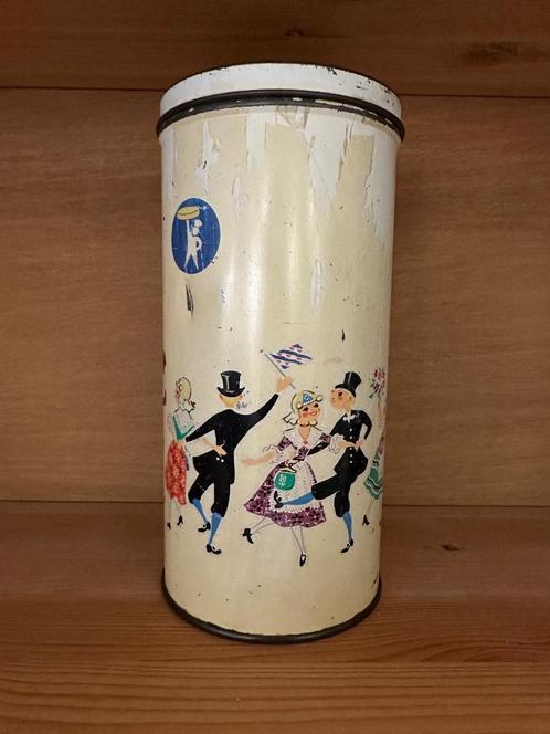 Turkstra beschuitbus De Friesche Bruiloft (1950-1970), Verzamelen, Blikken, Gebruikt, Beschuit, Overige merken, Ophalen of Verzenden