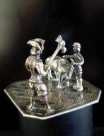 Antiek zilveren miniatuur KOEDODERS                 !!MINT!!, Antiek en Kunst, Antiek | Goud en Zilver, Ophalen of Verzenden, Zilver