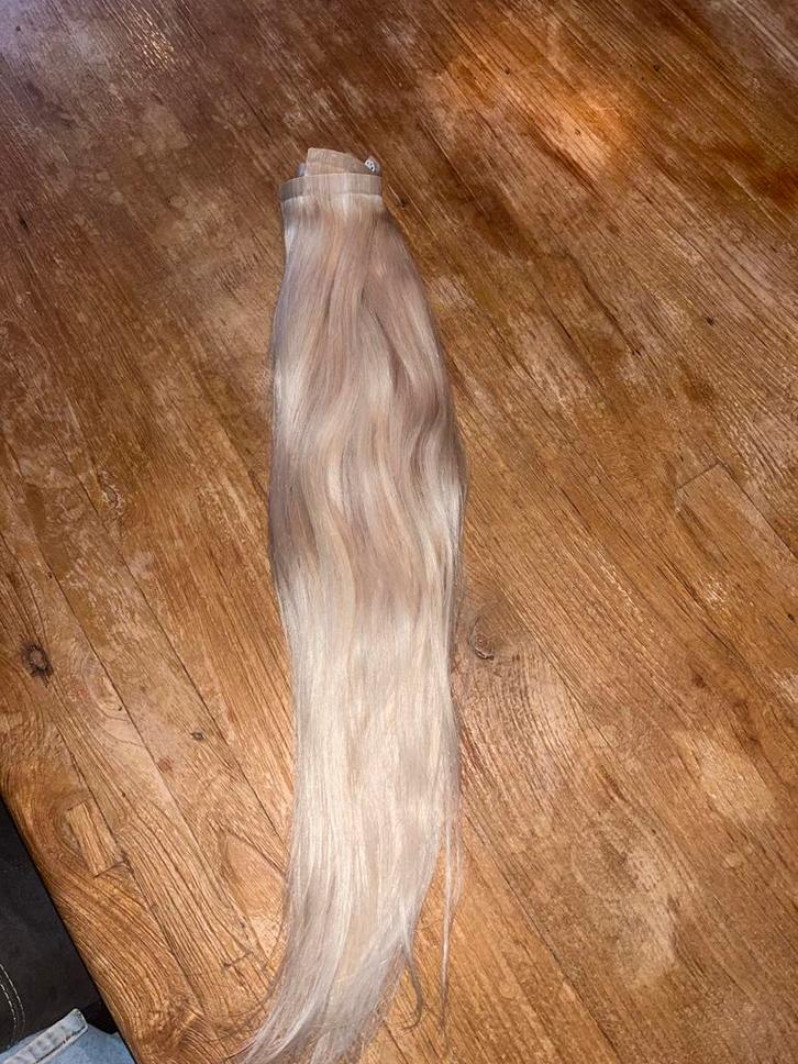 seamless Clip in Extensions Echt Haar - 50cm, 150gr, Sieraden, Tassen en Uiterlijk, Uiterlijk | Haarverzorging, Nieuw, Pruik of Haarverlenging