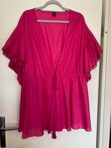 NIEUW Blouse katoenen voilé vlindermouwen kant maat 50 beschikbaar voor biedingen