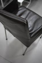 50 luxe eetkamerstoelen HVS donkerbruin echt leer design, Ophalen, Gebruikt, Metaal, Vijf, Zes of meer stoelen