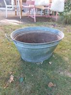 Grote zinken teil., Tuin en Terras, Bloembakken en Plantenbakken, Ophalen, Overige materialen, Gebruikt, 30 tot 60 cm