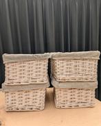 Set van 4 rotan manden!, Huis en Inrichting, Woonaccessoires | Schalen en Manden, Mand, Ophalen of Verzenden, Zo goed als nieuw