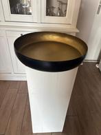 Zwart/goudkleurige metalen schaal, Overige materialen, Schaal, Rond, Ophalen of Verzenden