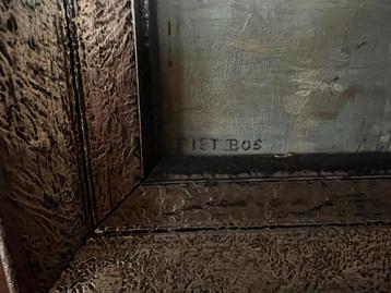 Schilderij van Piet Bos - Rivierlandschap beschikbaar voor biedingen