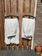 2 stuks vitrage (glasgordijnen) z.g.a.n., Huis en Inrichting, Ophalen of Verzenden, Zo goed als nieuw, 200 cm of meer, Crème