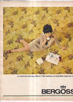 Retro reclame 1965 Bergoss Oss tapijt met mam aan telefoon, Overige typen, Ophalen of Verzenden