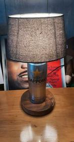 Sapporo Bier Lamp zelf gemaakt. 1e foto, bedrag €12,99, Ophalen of Verzenden, Zo goed als nieuw, Metaal