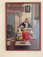 Hand geborduurde schilderij., Ophalen of Verzenden, Zo goed als nieuw, Schilderij, Minder dan 50 cm