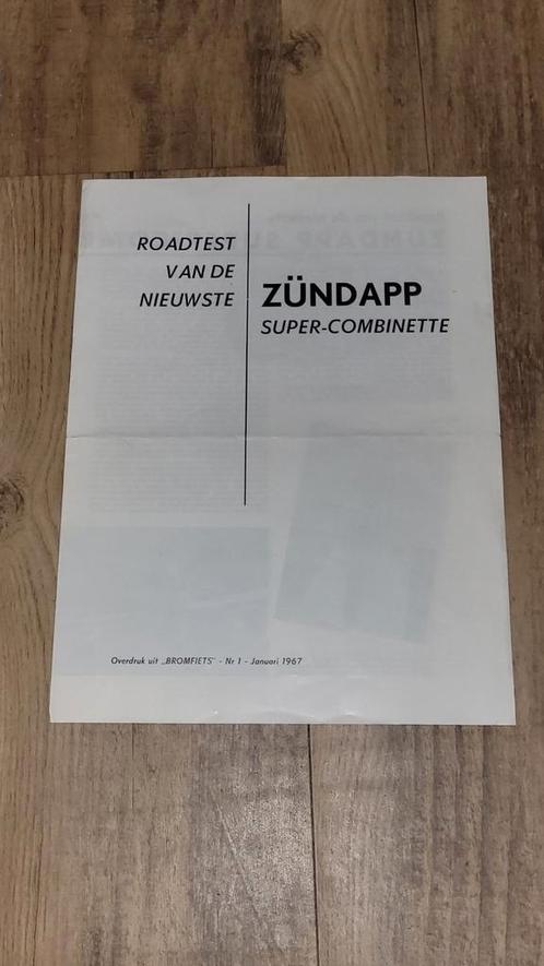 Zundapp roadtest Supercombinette 517 uit 1967, Fietsen en Brommers, Handleidingen en Instructieboekjes, Zo goed als nieuw, Verzenden