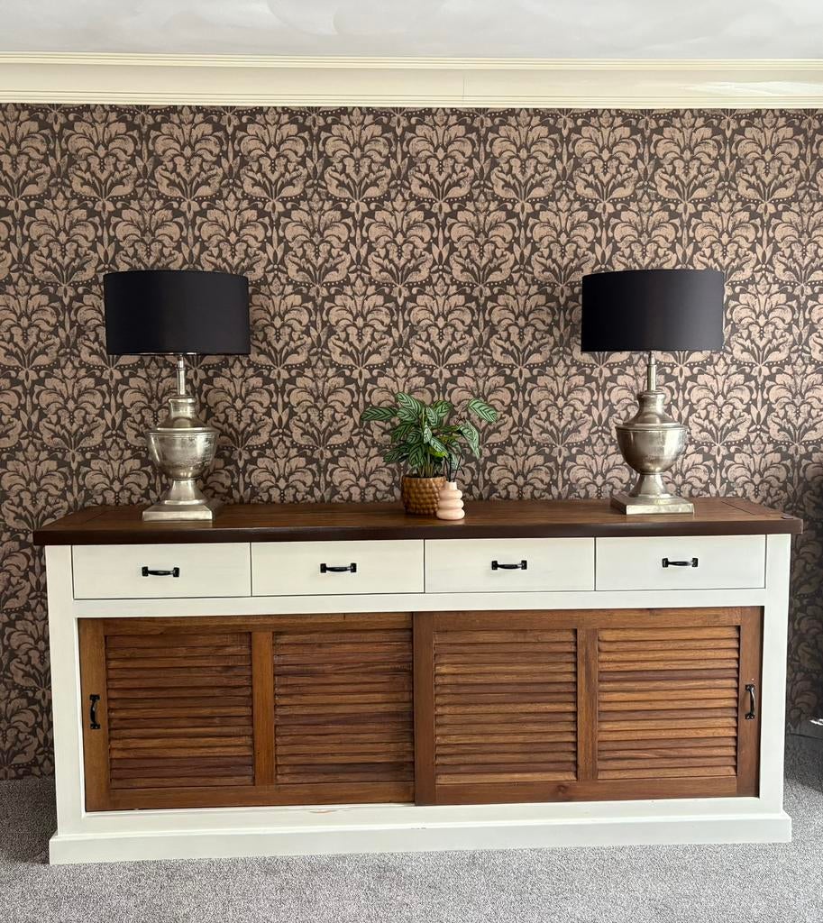 set: dressoir, eettafel, salontafel,  optie 4 stoelen, Ophalen, Zo goed als nieuw, 4 tot 6 stoelen