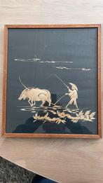 Vintage Rijststro Kunstwerk, Ophalen of Verzenden