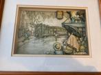 Anton Pieck Prent - Ingelijst, Antiek en Kunst, Ophalen of Verzenden