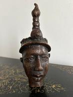 Bronzen Benin hoofd, Ophalen of Verzenden