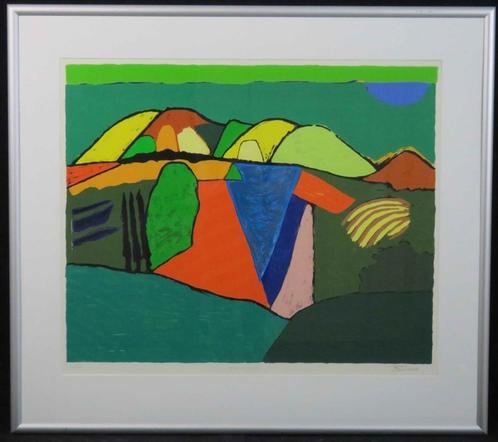 Ronald Boonacker, ingelijste zeefdruk Andalucia, Antiek en Kunst, Kunst | Litho's en Zeefdrukken, Ophalen