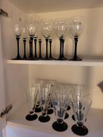 Luminarc domino art deco revival glazen 24 delig jaren 80, Ophalen, Glas of Glazen, Overige stijlen, Glas