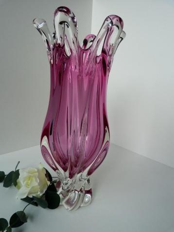 Egermann vaas, roze, gesigneerd, jaren 50/60, puntgaaf. beschikbaar voor biedingen