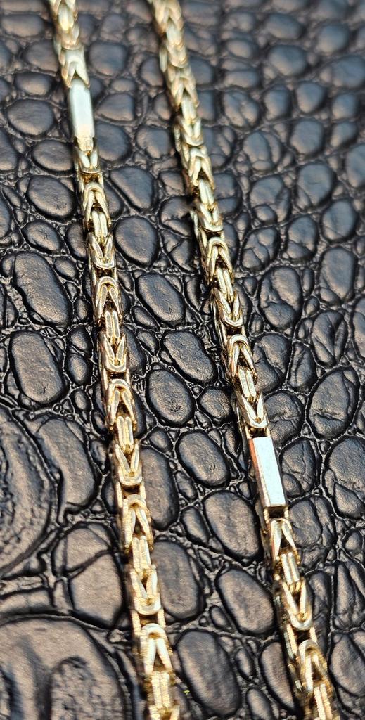 Prachtige massiefe 14k koningsketting, Sieraden, Tassen en Uiterlijk, Kettingen, Nieuw, Goud, Goud, Ophalen of Verzenden