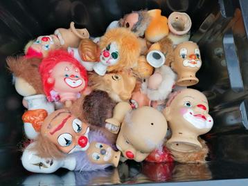 Verzameling porseleinen clowns hoofdjes halloween 1 koop beschikbaar voor biedingen