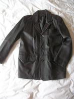 Leren Lente/Herfst Jas - Zwart Leder - maat 50 - zgan, Kleding | Heren, Jassen | Winter, Ophalen of Verzenden, Zo goed als nieuw