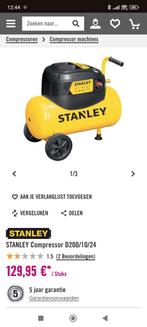 Stanley Compressor D200/10/24 - Mobiele luchtcompressor, 6 tot 10 bar, Nieuw, Ophalen of Verzenden, Minder dan 200 liter/min