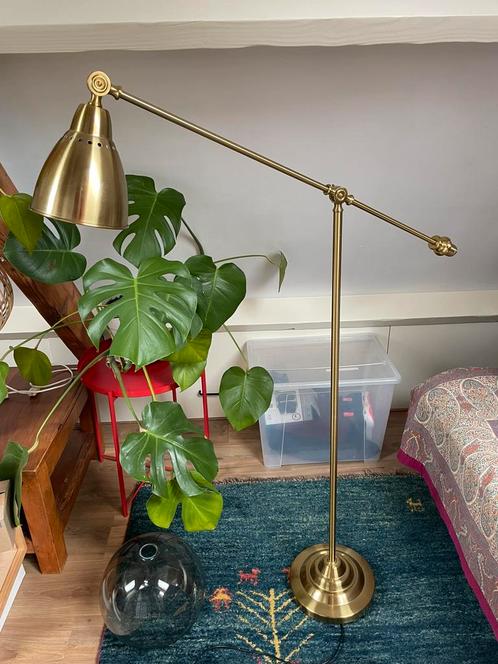 Vloerlamp messing (Ikea: Barometer), Huis en Inrichting, Lampen | Vloerlampen, Gebruikt, 150 tot 200 cm, Metaal, Ophalen
