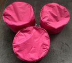Sit & Joy Roze Zitzak/Poef - Zo goed als nieuw, €25 per stuk, Huis en Inrichting, Zitzakken, Ophalen of Verzenden, Zo goed als nieuw