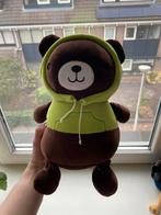 Schattige Bruine Beer met Groene Hoodie, Ophalen of Verzenden, Zo goed als nieuw, Beer
