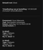 Guus Meeuwis Antwerpen 13 december, Tickets en Kaartjes, Twee personen