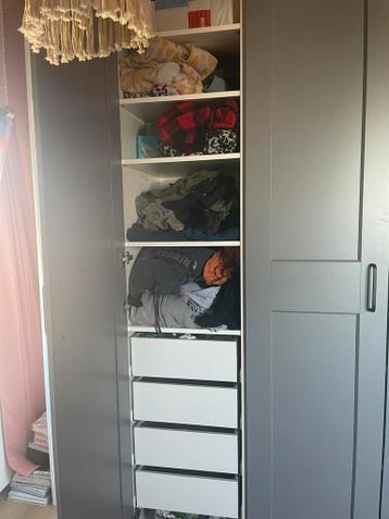 IKEA Pax kast Grimo grijs 200cm breed 236cm hoog - afbeelding 5