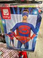 Willyman-kostuum, blauw en rood, met jumpsuit, cape, overbro, Verzenden, Nieuw
