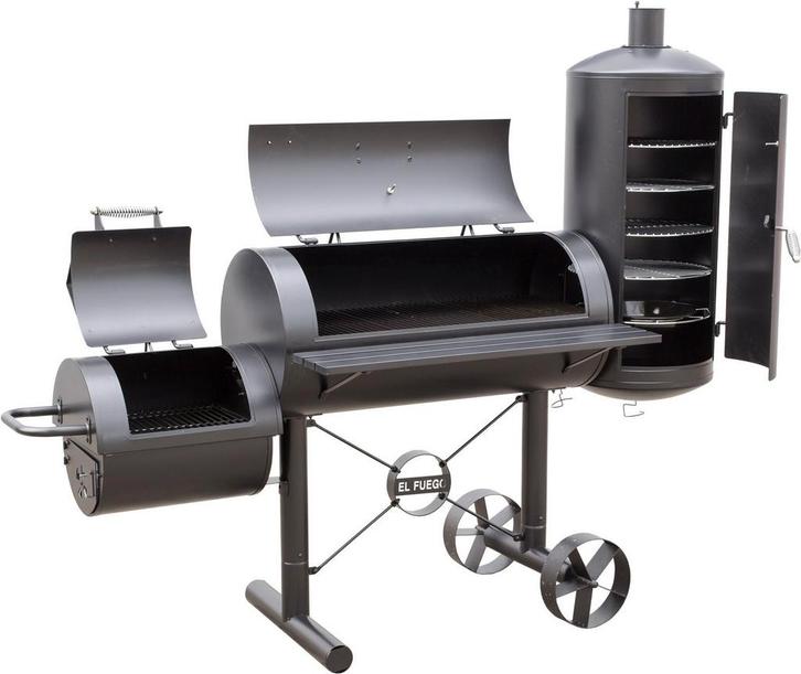 El Fuego Kiona offset smoker, Tuin en Terras, Houtskoolbarbecues, Nieuw, Ophalen