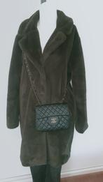 Mantel winterjas donkergroen maat S 36 fake fur nep bont, Kleding | Dames, Jassen | Winter, Ophalen of Verzenden, Zo goed als nieuw