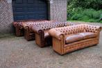 OUTLET: origineel Engelse Chesterfield fauteuils banken, Huis en Inrichting, Banken | Bankstellen, Ophalen, Zo goed als nieuw