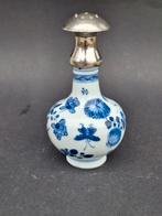 Kangxi vaasje 18e chinees porselein met bovenzijde zilver, Ophalen of Verzenden