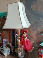 Marmeren Lamp met messing, Gebruikt, 50 tot 75 cm, Ophalen of Verzenden, Glas