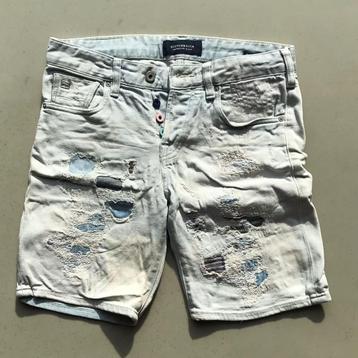 Scotch & Soda korte broek – lichtblauw distressed, W28 beschikbaar voor biedingen