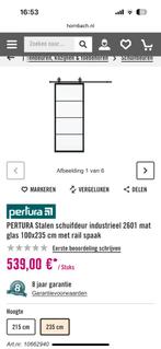 PERTURA Stalen Schuifdeur Industrieel - 2 stuks, 215 cm of meer, Binnendeur, Schuifdeur, Ophalen