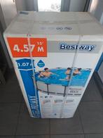 Bestway Steel Pro Max zwembad 4,57x1,07 m compleet., Tuin en Terras, Zwembaden, Ophalen, 80 tot 120 cm, Rond, 300 cm of meer
