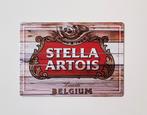 Stella Artois Belgium reclamebord van metaal wandbord deco, Ophalen of Verzenden, Nieuw, Reclamebord, Plaat of Schild, Overige merken