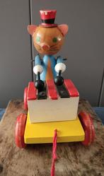 Trek figuur poes xylofoon hout, Antiek en Kunst, Antiek | Speelgoed, Ophalen of Verzenden