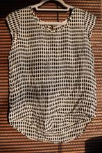 Second Female t-shirt wit met zwart patroon maat XS, Second Female, Wit, Ophalen of Verzenden, Zo goed als nieuw