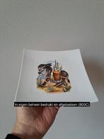 Vierkant ontbijtbord Ezel met mand, porselein 18x18x2cm, Huis en Inrichting, Keuken | Servies, Overige typen, Nieuw, Ophalen of Verzenden