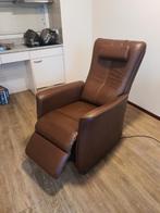 Sta op stoel Prominent- Bruin leer, Huis en Inrichting, Fauteuils, Ophalen, Zo goed als nieuw, Leer