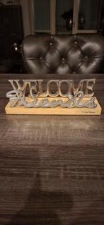 Te koop waxinelicht houder welcome friends Riviera maison, Gebruikt, Overige kleuren, Ophalen of Verzenden, Metaal